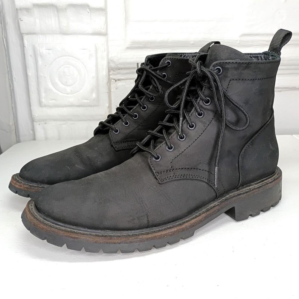 Thursday Boot Co. Hero Men's 12 Black Nubuck Laced Combat Ankle Boots - Picture 3 of 10